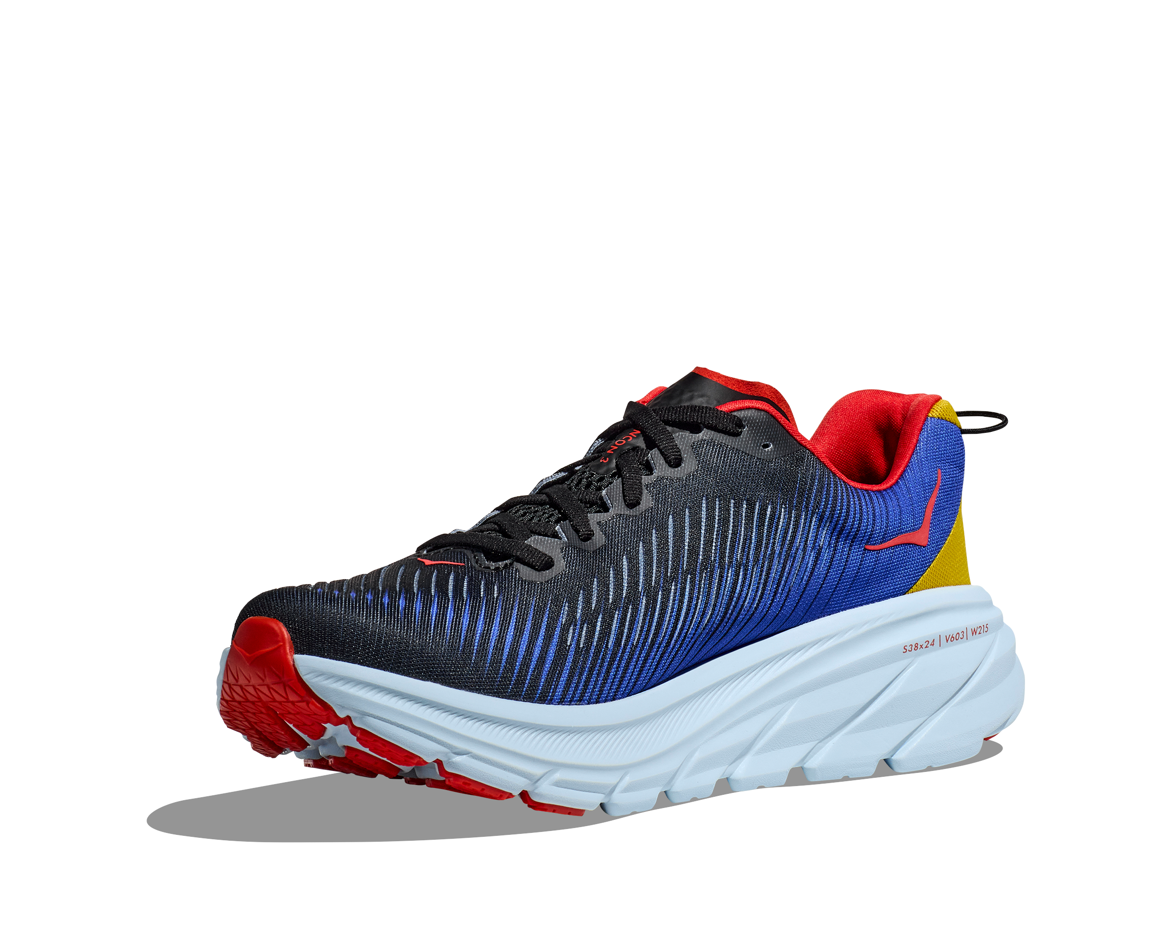 Hoka Men's RINCON 3 BLACK / DAZZLING BLUE